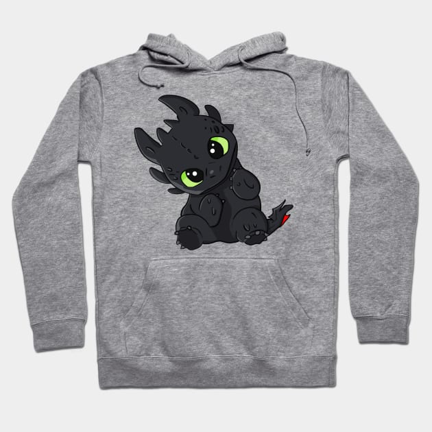 Cute dragon baby Toothless How to train your dragon night fury Toothless Dragon Hoodie TeePublic